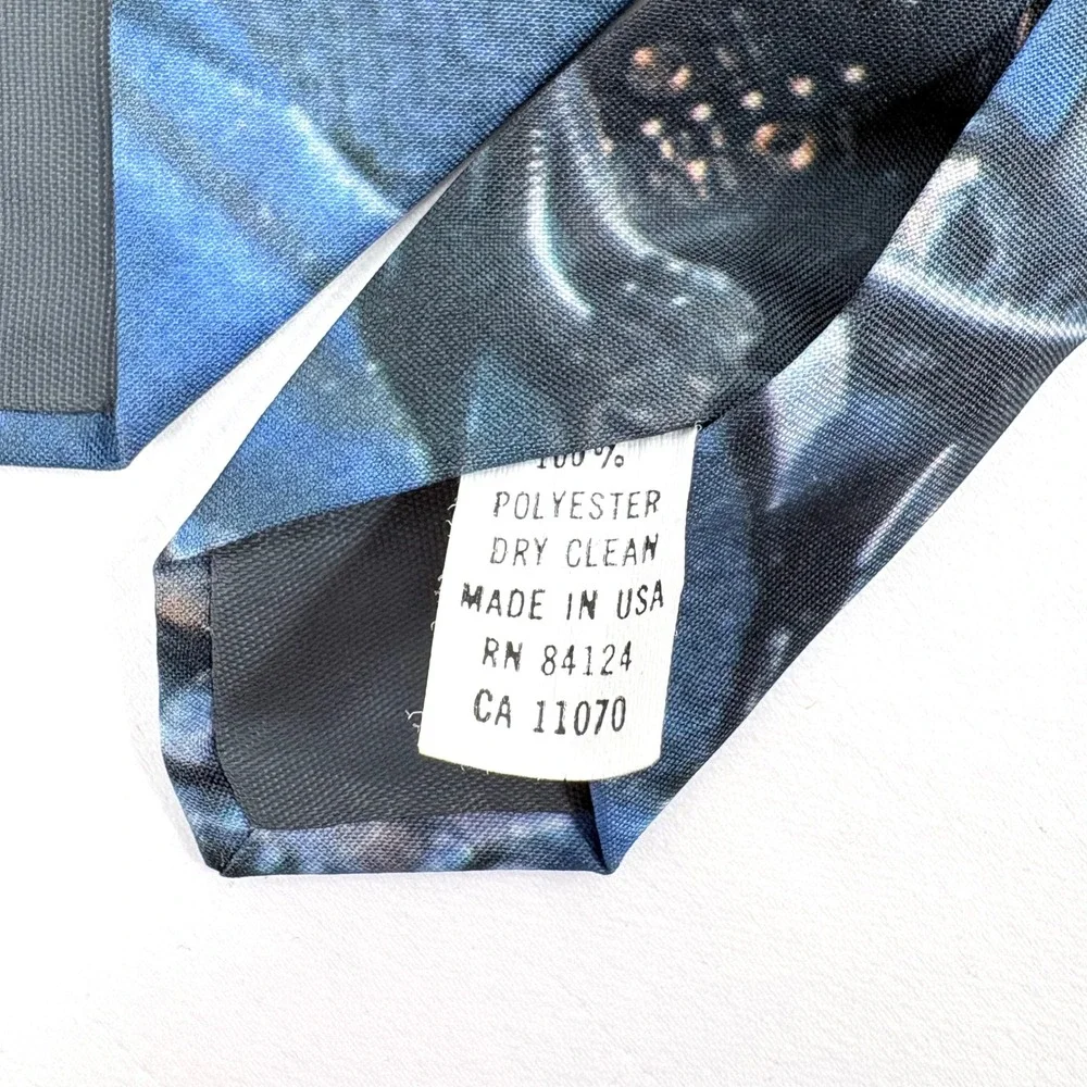 Ralph Marlin Necktie Blue Star Trek Borg Vintage 1994 Sci-Fi All Over Print Tie‎